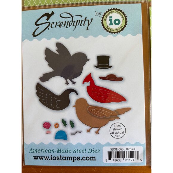 Set Of 4 IO Stamps Craft Dies - Owl Frame Fall Leaf Tree Window & Serendipity Se - Picture 7 of 12